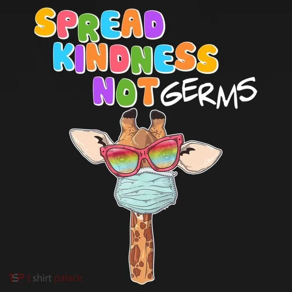 Spread Kindness Not Germs Masked Giraffe Doggie Tank