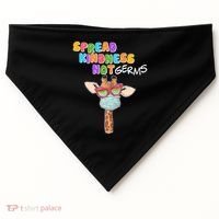 Spread Kindness Not Germs Masked Giraffe USA-Made Doggie Bandana thumb 0