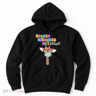 Spread Kindness Not Germs Masked Giraffe Hoodie