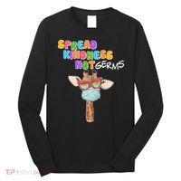 Spread Kindness Not Germs Masked Giraffe Long Sleeve Shirt thumb 0
