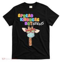 Spread Kindness Not Germs Masked Giraffe T-Shirt thumb 0