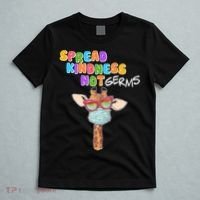 Spread Kindness Not Germs Masked Giraffe T-Shirt thumb 5