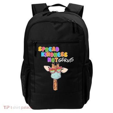 Spread Kindness Not Germs Masked Giraffe Backpack