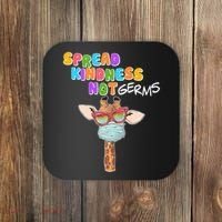 Spread Kindness Not Germs Masked Giraffe Coaster thumb 0