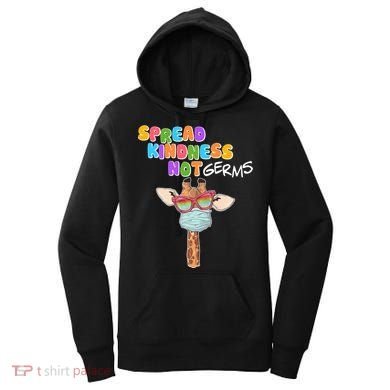 Spread Kindness Not Germs Masked Giraffe Women's Hoodie