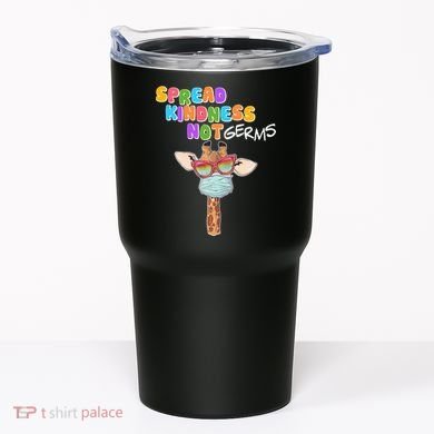 Spread Kindness Not Germs Masked Giraffe Tumbler