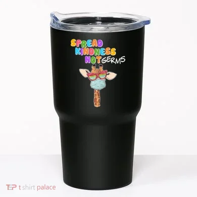 Spread Kindness Not Germs Masked Giraffe Tumbler