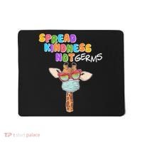 Spread Kindness Not Germs Masked Giraffe Mousepad thumb 0