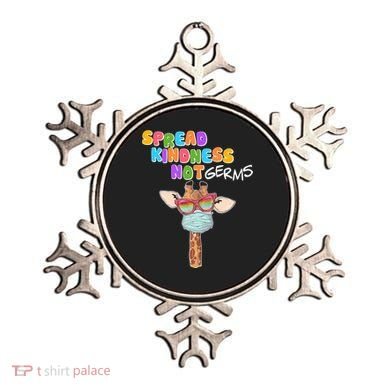 Spread Kindness Not Germs Masked Giraffe Ornament