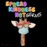 Spread Kindness Not Germs Masked Giraffe Baby Bodysuit thumb 2