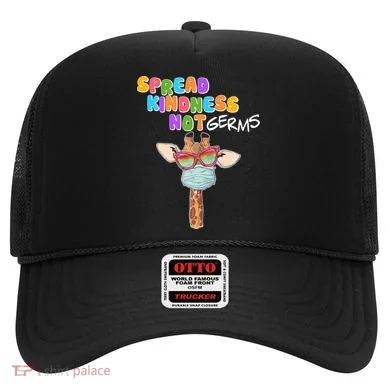 Spread Kindness Not Germs Masked Giraffe Hat