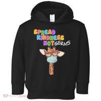 Spread Kindness Not Germs Masked Giraffe Toddler Hoodie thumb 0