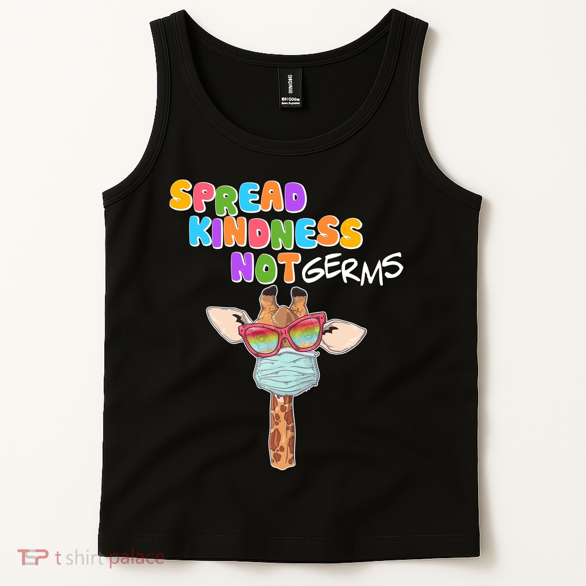 Spread Kindness Not Germs Masked Giraffe Tank Top