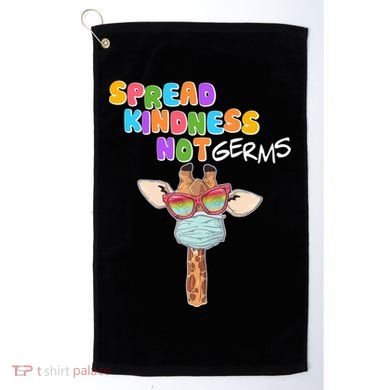 Spread Kindness Not Germs Masked Giraffe Golf Towel