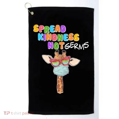Spread Kindness Not Germs Masked Giraffe Golf Towel