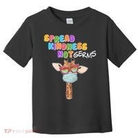 Spread Kindness Not Germs Masked Giraffe Toddler T-Shirt thumb 0