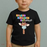 Spread Kindness Not Germs Masked Giraffe Toddler T-Shirt thumb 2