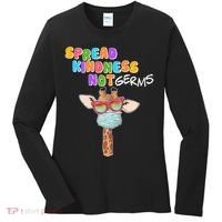 Spread Kindness Not Germs Masked Giraffe Women's Long Sleeve Shirt thumb 0