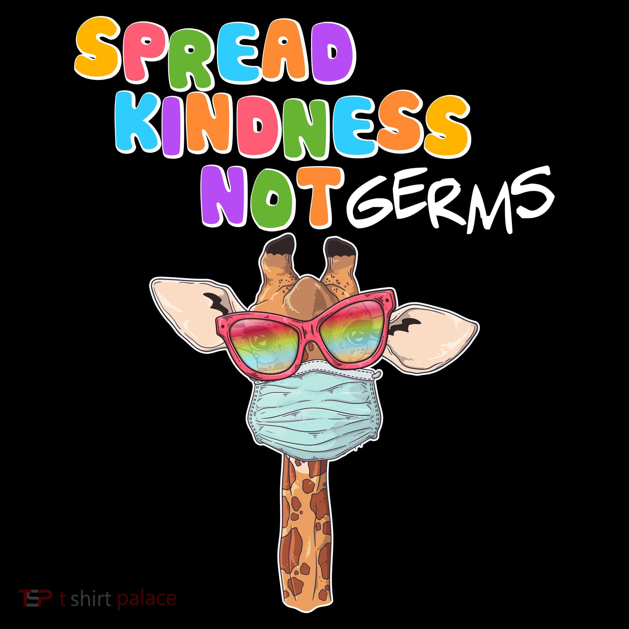 Spread Kindness Not Germs Masked Giraffe Women's Long Sleeve Shirt