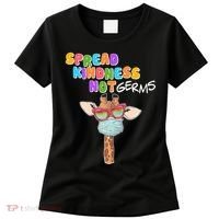 Spread Kindness Not Germs Masked Giraffe Women's T-Shirt thumb 0