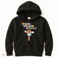 Spread Kindness Not Germs Masked Giraffe Kids Hoodie thumb 0