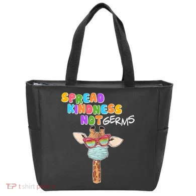 Spread Kindness Not Germs Masked Giraffe Tote Bag