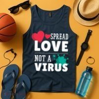 Spread Love Not A Virus Tank Top thumb 4