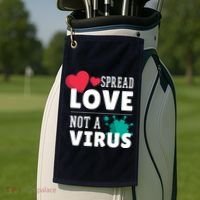 Spread Love Not A Virus Golf Towel thumb 2