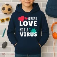 Spread Love Not A Virus Kids Hoodie thumb 2