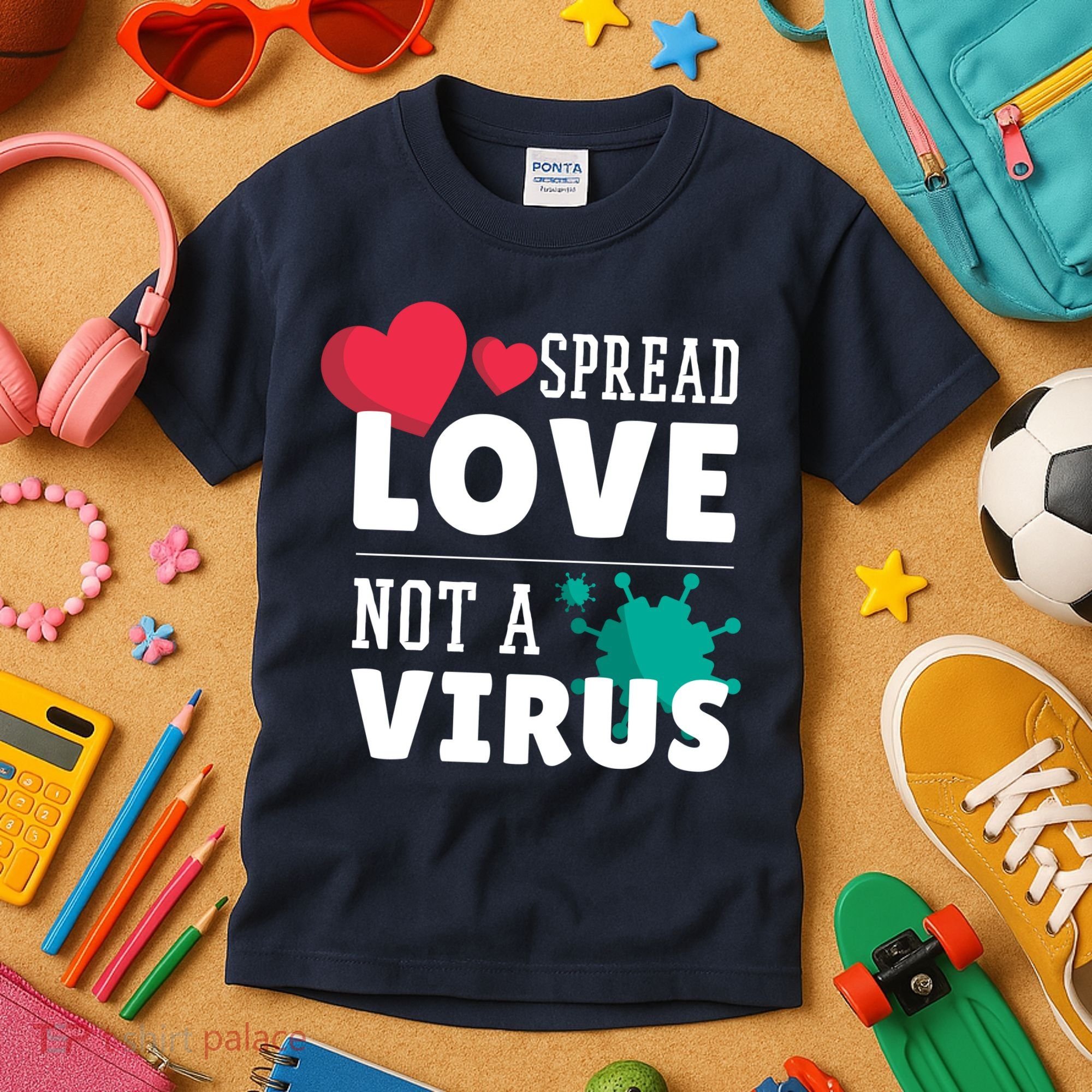 Spread Love Not A Virus Kids T-Shirt