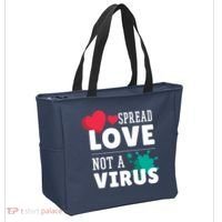Spread Love Not A Virus Tote Bag thumb 2