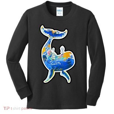 Sprem Whale Sailing Kids Long Sleeve Shirt