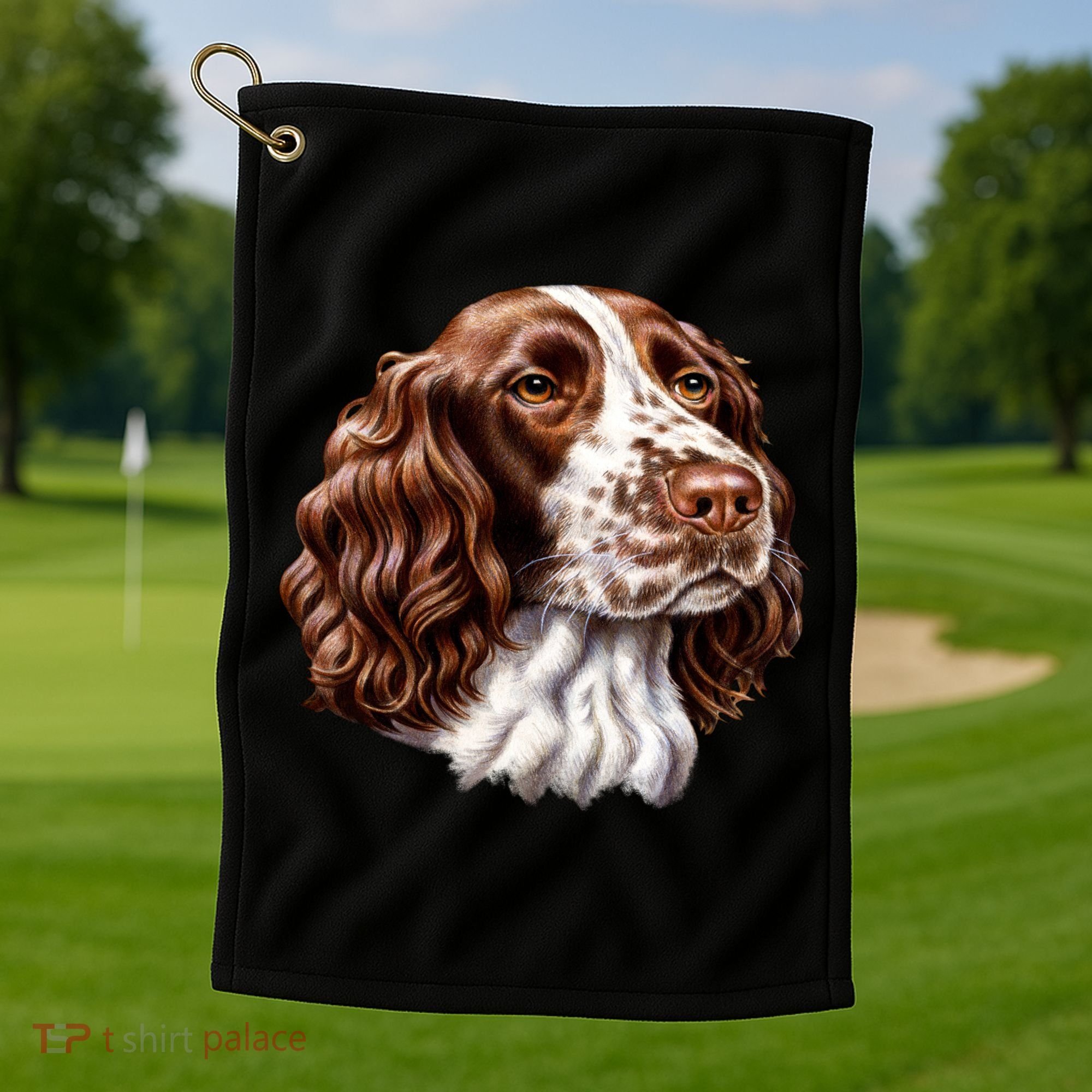 Springer Spaniel Dog Golf Towel