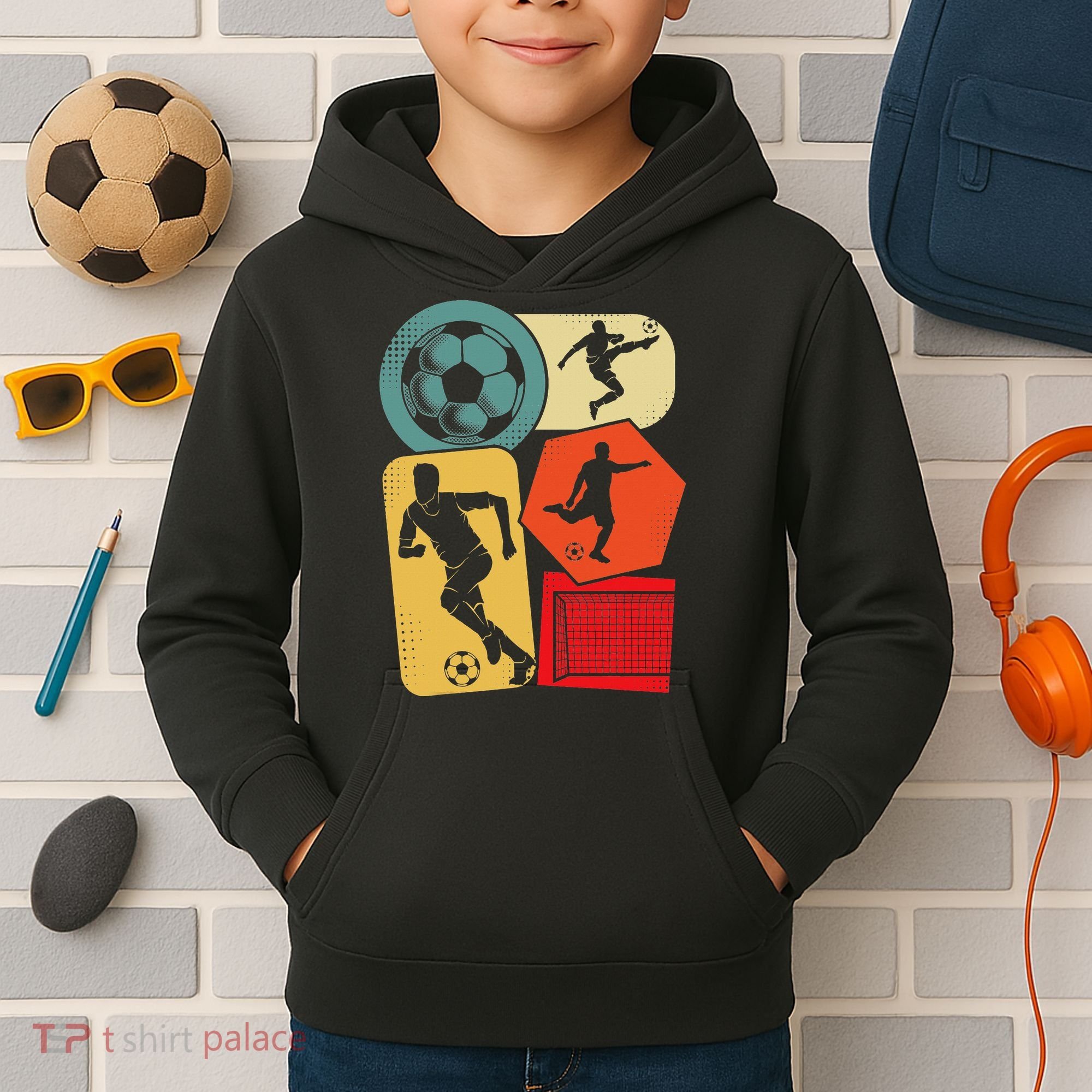 Soccer Player Kids Hoodie