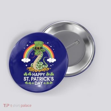 San Patties Snake St Patricks Day Gift Button
