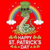 San Patties Snake St Patricks Day Gift Santa Hat thumb 1