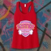 Sister Patrol Shirt | Dog Mom Women's Tank Top thumb 3