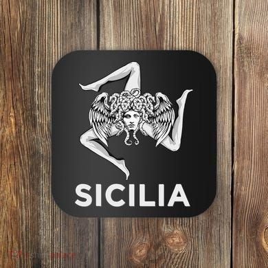 Sicilian Pride Sicilia Trinacria Sicilian Coaster