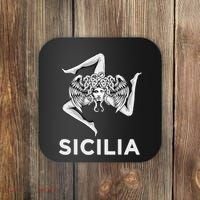 Sicilian Pride Sicilia Trinacria Sicilian Coaster thumb 0