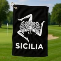 Sicilian Pride Sicilia Trinacria Sicilian Golf Towel thumb 1