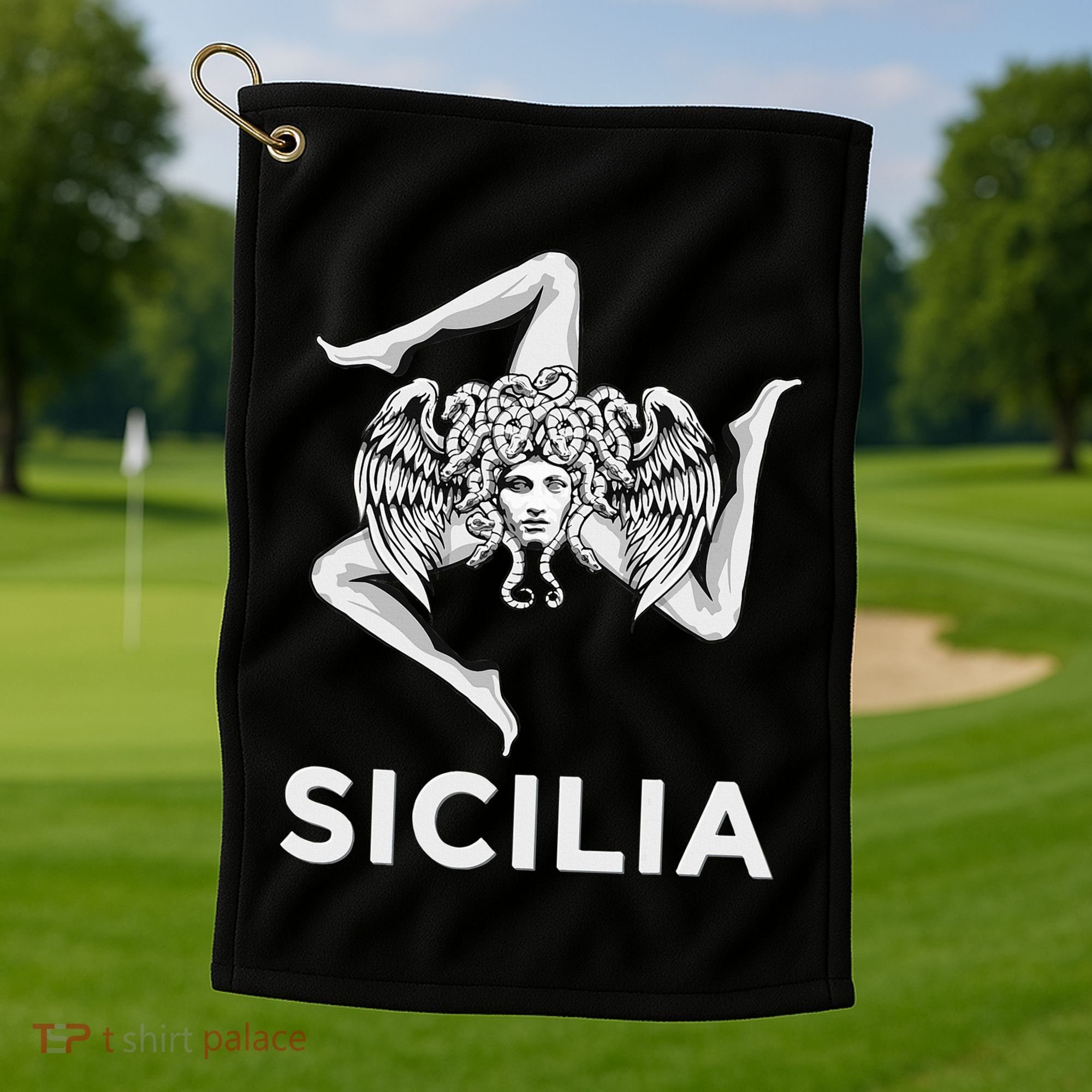 Sicilian Pride Sicilia Trinacria Sicilian Golf Towel
