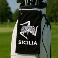 Sicilian Pride Sicilia Trinacria Sicilian Golf Towel thumb 2