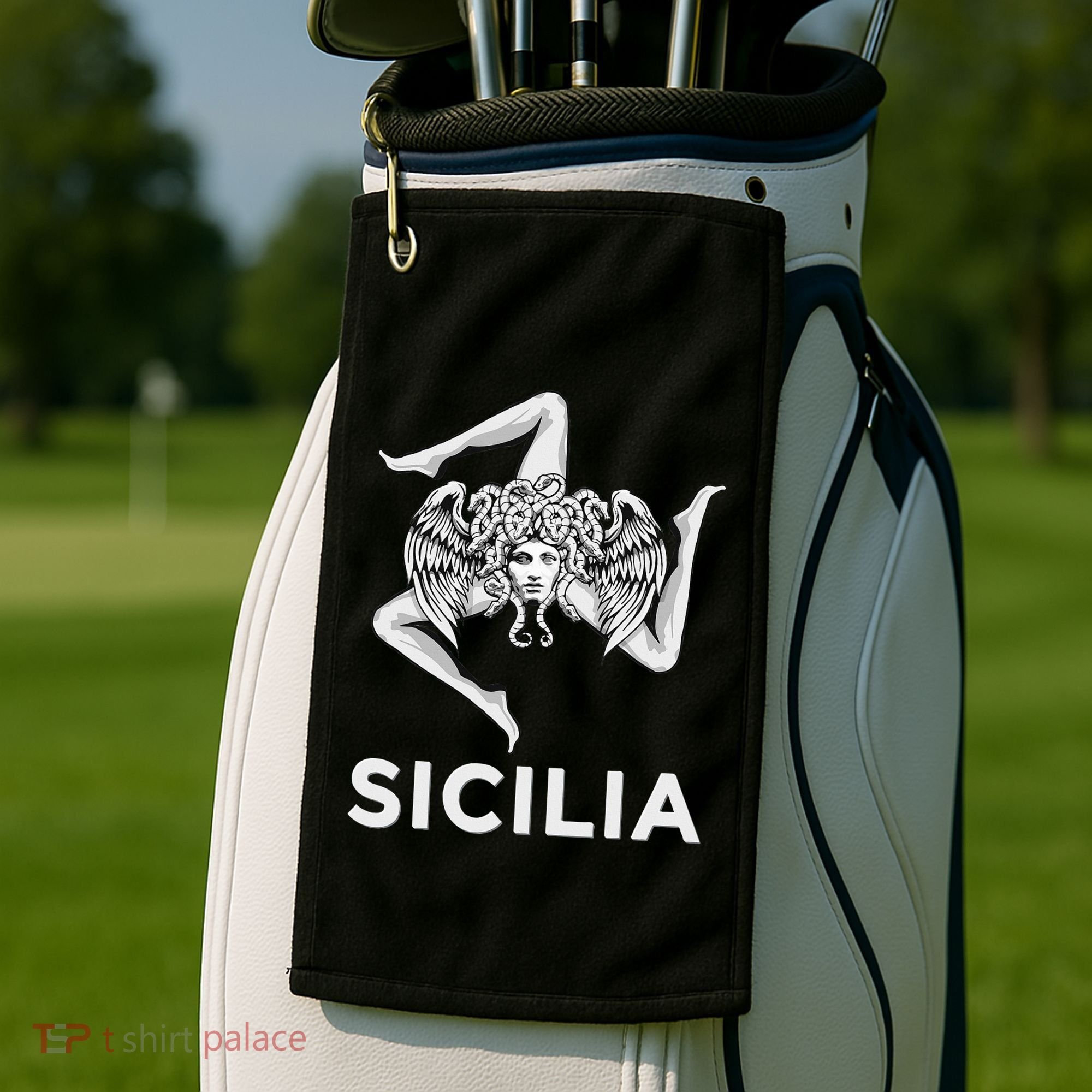 Sicilian Pride Sicilia Trinacria Sicilian Golf Towel