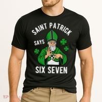 Saint Patrick Says Six Seven 6-7 Meme St Patrick's Day Cooling Performance Crew T-Shirt thumb 2