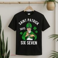 Saint Patrick Says Six Seven 6-7 Meme St Patrick's Day T-Shirt thumb 2
