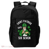 Saint Patrick Says Six Seven 6-7 Meme St Patrick's Day Backpack thumb 0