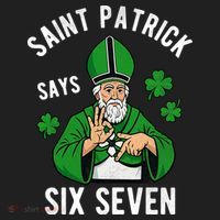 Saint Patrick Says Six Seven 6-7 Meme St Patrick's Day Beanie thumb 2