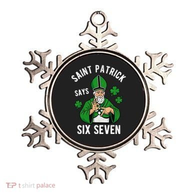 Saint Patrick Says Six Seven 6-7 Meme St Patrick's Day Ornament