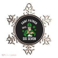 Saint Patrick Says Six Seven 6-7 Meme St Patrick's Day Ornament thumb 0