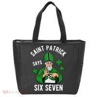 Saint Patrick Says Six Seven 6-7 Meme St Patrick's Day Tote Bag thumb 0